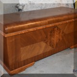 F35. Art Deco trunk. 21”h x 48”w x 19”d 